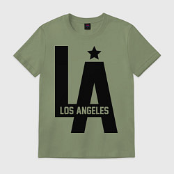 Футболка хлопковая мужская Los Angeles Star, цвет: авокадо