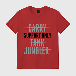 Футболка хлопковая мужская Support only, цвет: красный