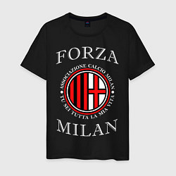 Футболка хлопковая мужская Forza Milan, цвет: черный