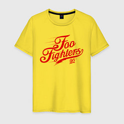 Футболка хлопковая мужская Foo Fighters 95 цвета желтый — фото 1