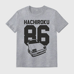 Футболка хлопковая мужская Toyota AE86 Hachiroku, цвет: меланж