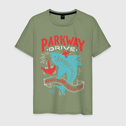 Футболка хлопковая мужская Parkway Drive: Unbreakable, цвет: авокадо