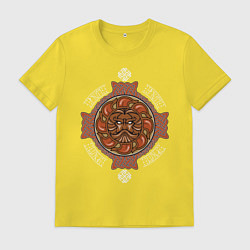 Футболка хлопковая мужская РУСИЧ, цвет: желтый