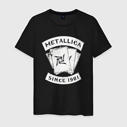 Футболка хлопковая мужская Metallica Since 1981, цвет: черный