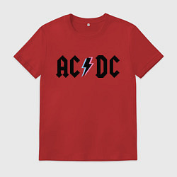 Футболка хлопковая мужская AC/DC, цвет: красный