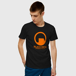 Футболка хлопковая мужская Black Mesa: Research Facility цвета черный — фото 2