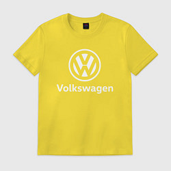 Футболка хлопковая мужская VOLKSWAGEN, цвет: желтый