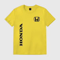 Футболка хлопковая мужская HONDA, цвет: желтый