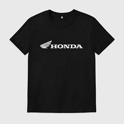 Футболка хлопковая мужская HONDA, цвет: черный