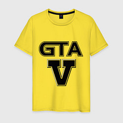 Футболка хлопковая мужская GTA 5, цвет: желтый