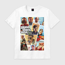 Футболка хлопковая мужская GTA 5: Stories, цвет: белый