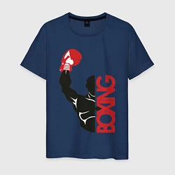 Футболка хлопковая мужская Boxing, цвет: тёмно-синий