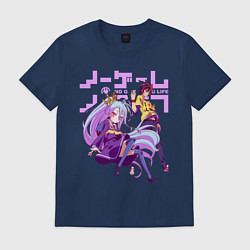 Футболка хлопковая мужская No Game No Life, цвет: тёмно-синий