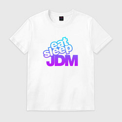 Футболка хлопковая мужская JDM, цвет: белый