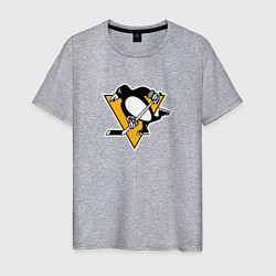 Футболка хлопковая мужская Pittsburgh Penguins: Evgeni Malkin, цвет: меланж