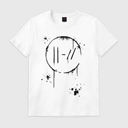 Футболка хлопковая мужская TWENTY ONE PILOTS TOP, цвет: белый