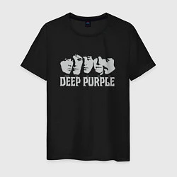 Футболка хлопковая мужская Deep Purple, цвет: черный