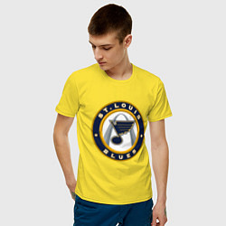 Футболка хлопковая мужская St Louis Blues цвета желтый — фото 2