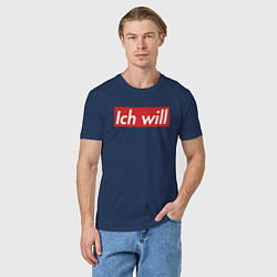 Футболка хлопковая мужская Ich will, цвет: тёмно-синий — фото 2