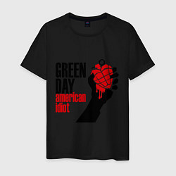 Футболка хлопковая мужская Green Day: American idiot, цвет: черный