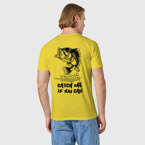 Мужская футболка Catch me if you can / Желтый – фото 4