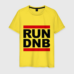 Футболка хлопковая мужская RUN DNB, цвет: желтый