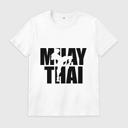 Футболка хлопковая мужская Muay thai, цвет: белый