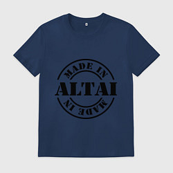 Футболка хлопковая мужская Made in Altai, цвет: тёмно-синий