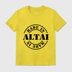 Футболка хлопковая мужская Made in Altai, цвет: желтый