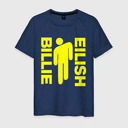 Футболка хлопковая мужская BILLIE EILISH, цвет: тёмно-синий