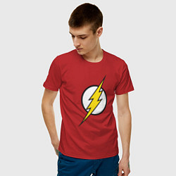 Футболка хлопковая мужская Flash, цвет: красный — фото 2