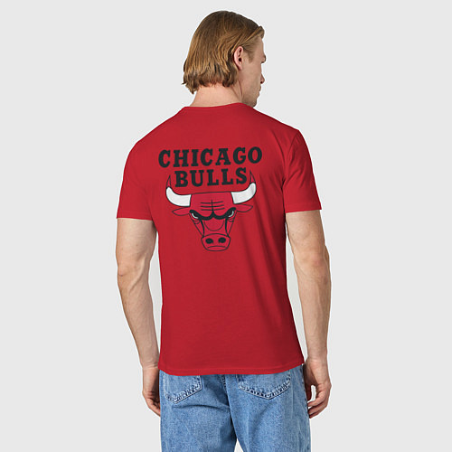 Мужская футболка CHICAGO BULLS НА СПИНЕ / Красный – фото 4