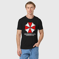 Футболка хлопковая мужская UMBRELLA CORP, цвет: черный — фото 2