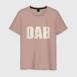 Футболка хлопковая мужская DAB, цвет: пыльно-розовый