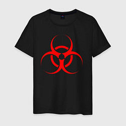 Футболка хлопковая мужская BIOHAZARD, цвет: черный