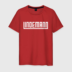 Футболка хлопковая мужская LINDEMANN НА СПИНЕ, цвет: красный