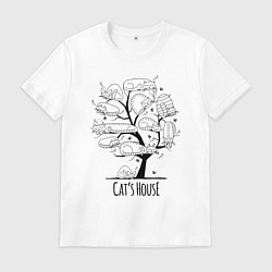 Мужская футболка Кошачий дом