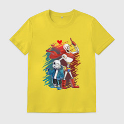 Футболка хлопковая мужская UNDERTALE, цвет: желтый