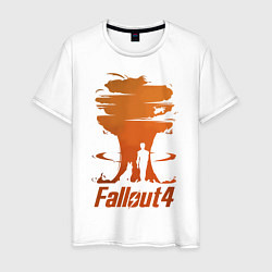 Футболка хлопковая мужская Fallout 4, цвет: белый