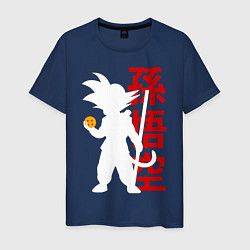 Футболка хлопковая мужская Dragon Ball Goku, цвет: тёмно-синий