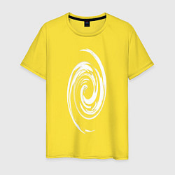 Футболка хлопковая мужская Спираль, цвет: желтый