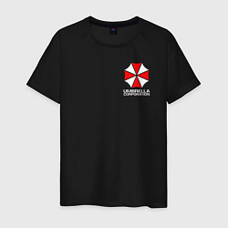 Футболка хлопковая мужская UMBRELLA CORP, цвет: черный