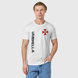 Футболка хлопковая мужская UMBRELLA CORP, цвет: белый — фото 2