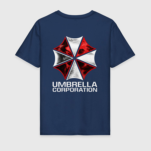 Мужская футболка UMBRELLA CORPспина / Тёмно-синий – фото 2