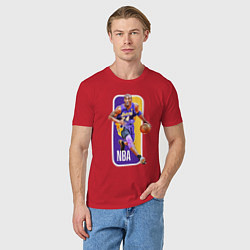 Футболка хлопковая мужская NBA Kobe Bryant, цвет: красный — фото 2