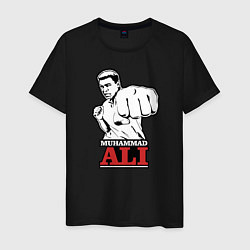 Футболка хлопковая мужская Muhammad Ali, цвет: черный