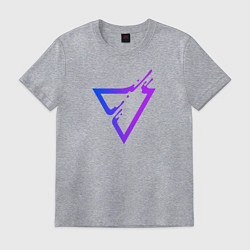 Футболка хлопковая мужская Liquid Triangle, цвет: меланж