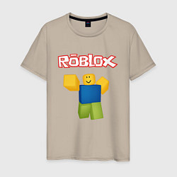 Футболка хлопковая мужская ROBLOX, цвет: миндальный