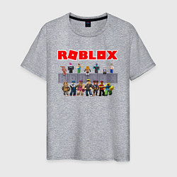 Футболка хлопковая мужская ROBLOX, цвет: меланж