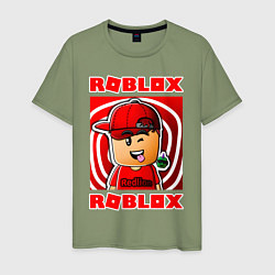Футболка хлопковая мужская ROBLOX, цвет: авокадо